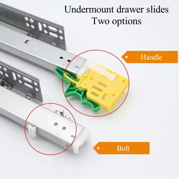 Hydraulic 3D drawer slides heavy duty telescopic channel undermount drawer slides cabinet - Image 3