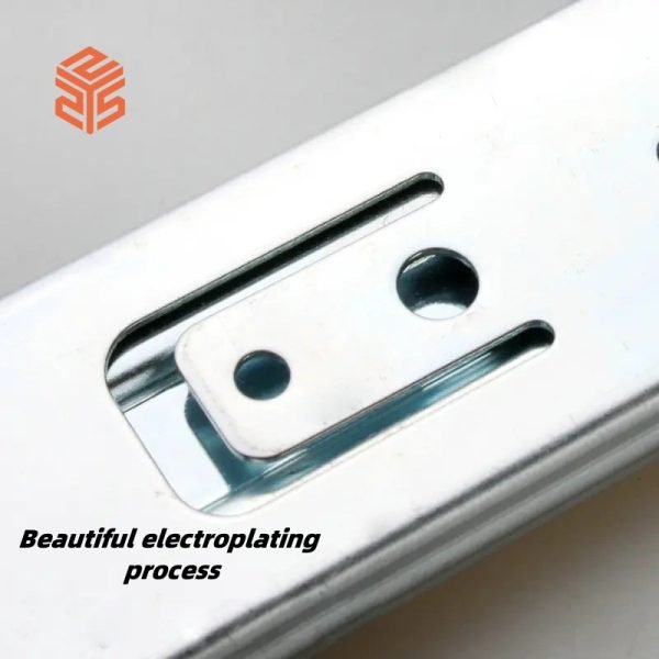 Iron 3-fold 40mm drawer extension slide ball bearing slide - Image 3