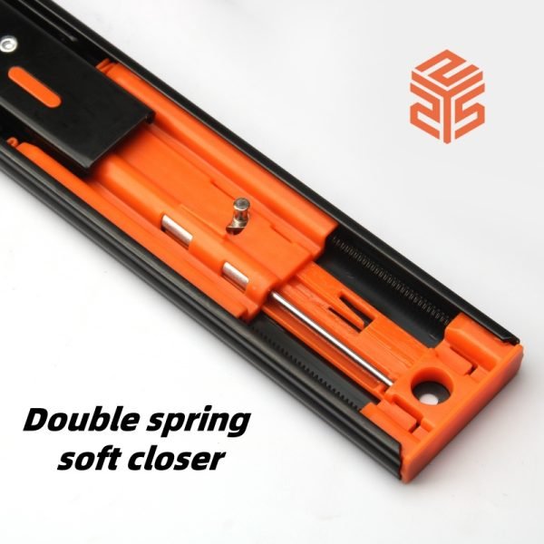 45MM Slide Rail Factory Direct Manufacturer Cabinet Kitchen Telescopic Channel Soft Close Drawer Slide - Image 4