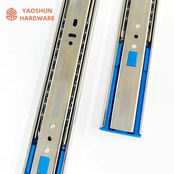 45mm Kitchen Hydraulic Telescopic Channel Rails Soft Closing Cabinet Slides Full Extension Drawer Slides - Image 4