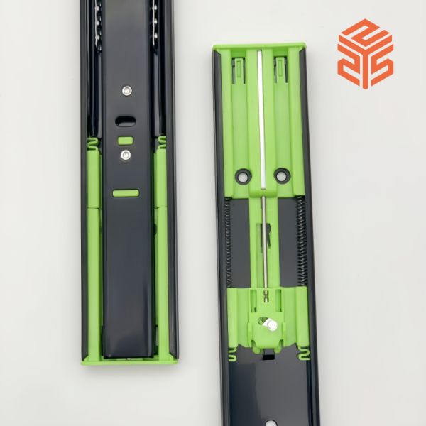 Drawer Runners Ball Bearing Buffer Drawer Guides Furniture Telescopic Channel Soft Closing Drawer Slide - Image 3
