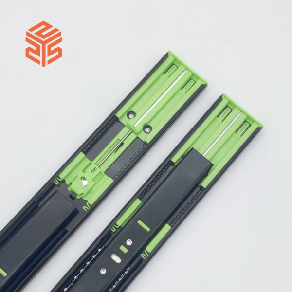 Drawer Runners Ball Bearing Buffer Drawer Guides Furniture Telescopic Channel Soft Closing Drawer Slide - Image 5
