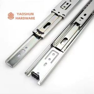 3-Fold 45mm Width Full Extension Mini Cabinet Drawer Slide Professional Telescopic Drawer Runner Rail