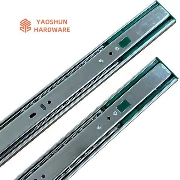 45mm Kitchen Cabinet Furniture 3 Folds Hydraulic Soft Close Drawer Slider Rail with Ball Bearing - Image 5
