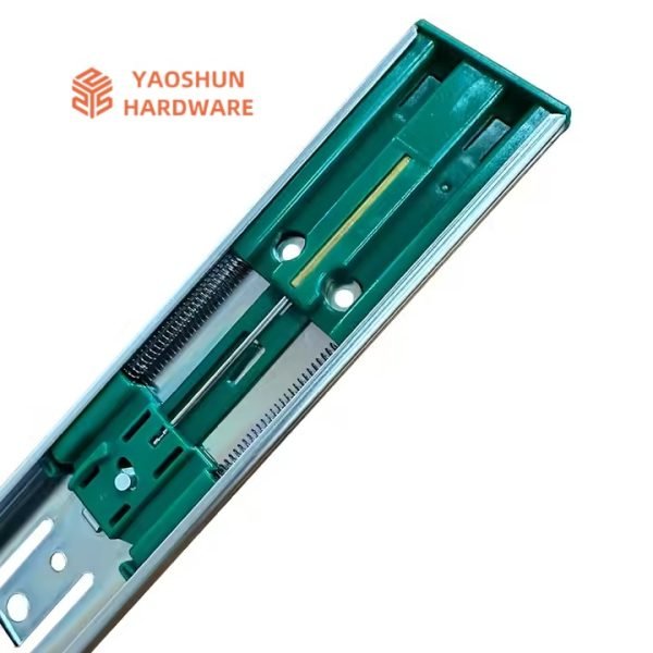 45mm Kitchen Cabinet Furniture 3 Folds Hydraulic Soft Close Drawer Slider Rail with Ball Bearing - Image 2